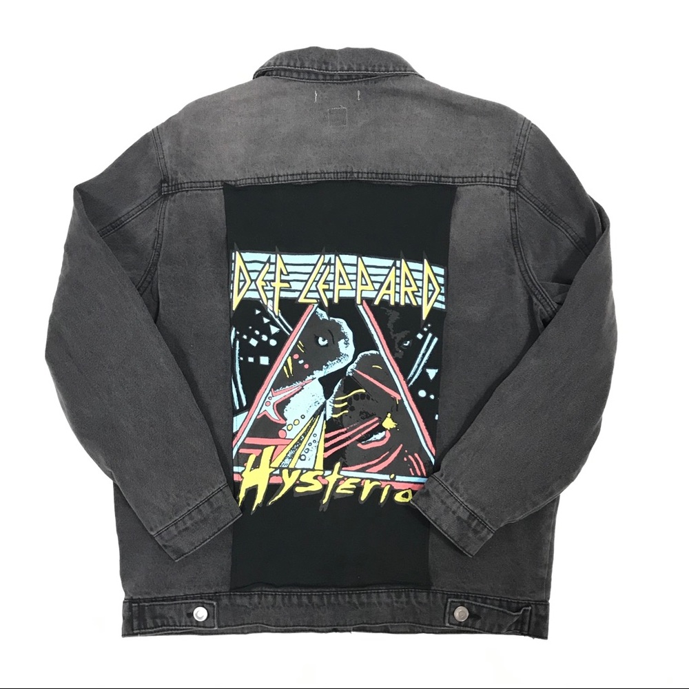NWT Junk Food Oversized Def Leppard Denim Jacket